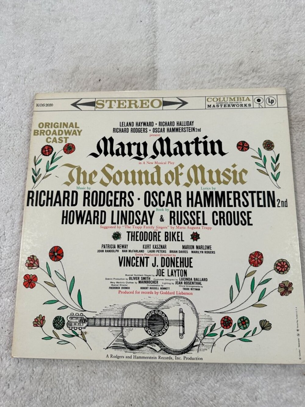 The Sound Of Music Original Broadway Cast 1959 Vinyl LP 33RPM Columbia